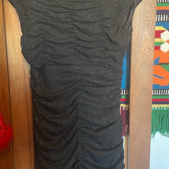 Allsaints ruched black and silver party mini - Picture 2 of 4